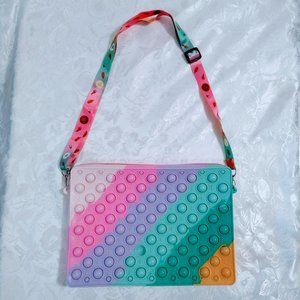 Silicone Pop On It Purse Shoulder Bag Push Popper Bubble for Girls and W…